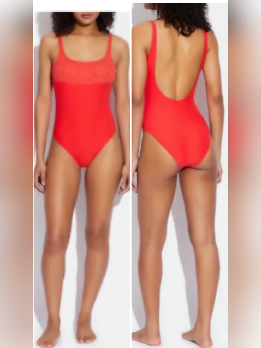 Coach Signature One Piece Swimsuit Red Coral C9783 Rare Deadstock Size XS